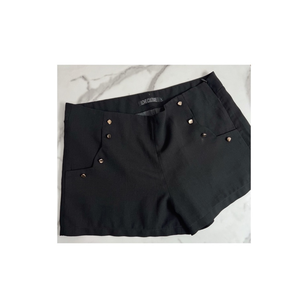 Love Culture Black Studded Shorts